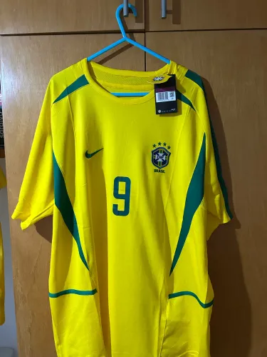 Camisa 2002 Ronaldo na Etiqueta 
