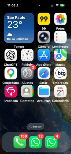iPhone 15 Preto 256 GB - Estado de Novo | Bateria 100% | Garantia Apple