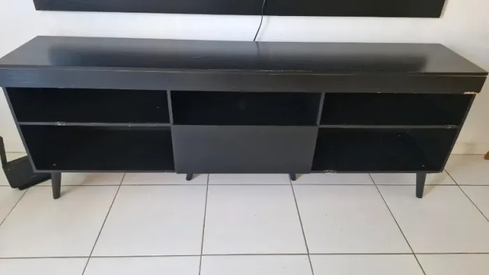 Rack para Sala com Painel de TV - Preto
