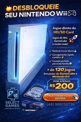 Jogos Nintendo Wi HD +100 Jogos 