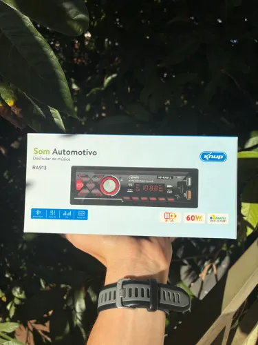 Som Automotivo Original Kpnup com bluetooth Radio FM USB Entrada Auxiliar - Produto Novo