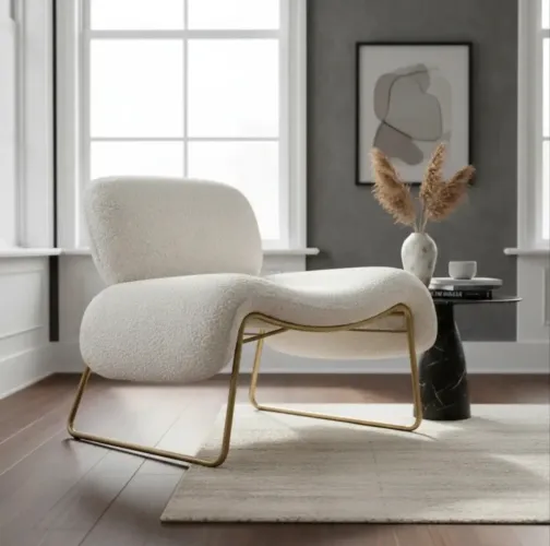 Poltrona decorativa Calm Super Bouclé - Zahav