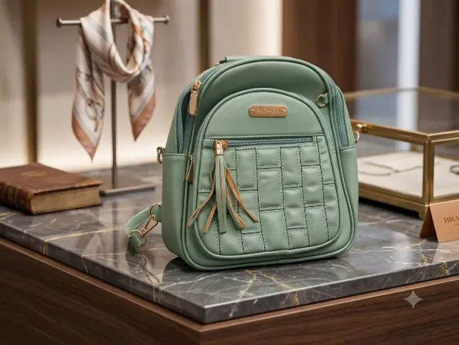 Mochila Feminina Verde 2 em 1