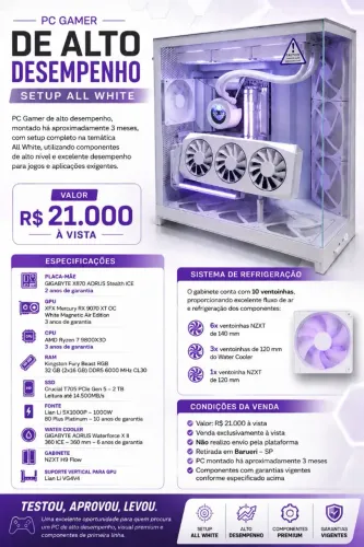 PC Gamer Ryzen Branco