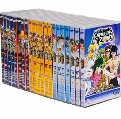 Coleção DVDs Cavaleiros do Zodíaco completa todas as sagas