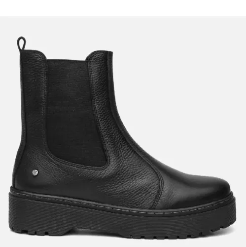 Bota Chelsea feminina vittal em couro tratorada 