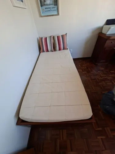 Colcha de Embutir com Almofadas e Rolo - Cama de colchão 80 cm