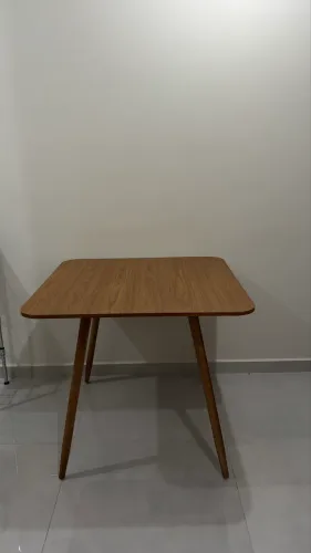 Mesa Madeira MDF Quadrada Freijó 90cm Cozinha 4 Lugares