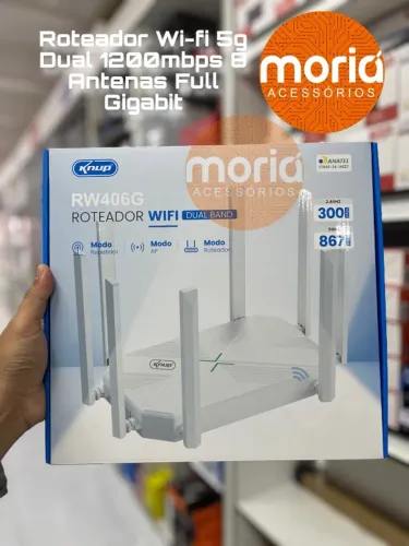 Roteador Wi-fi 5g Dual 1200mbps 8 Antenas Full Gigabit
