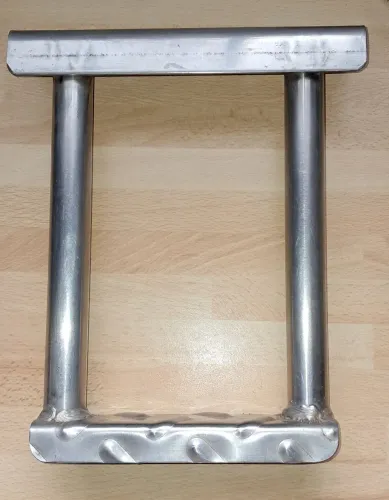 Escada inox de um degrau para bau