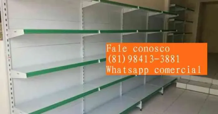 Gôndolas para mercadinho, supermercado, padaria, frigorífico e lojas em até 10x sem juros 