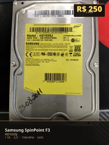 HD 1TB Samsung SpinPoint F3 HD103SJ 3.5 7200