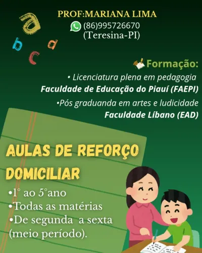 Aula de reforço domiciliar 