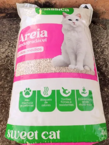 Areia pra gatos