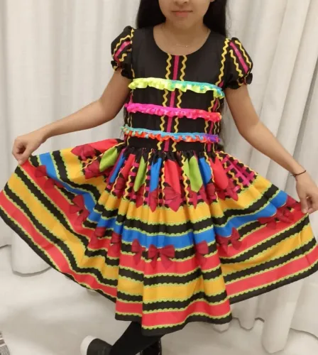 Vestido junino 8 anos 