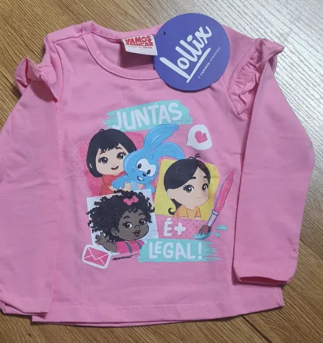 Camiseta Infantil Manga Longa Feminina