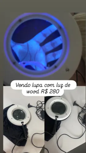 Lupa análise de pele com luz de wood