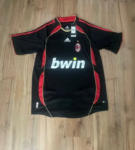 Camisa Milan Retrô Preta Bwin Adidas Tamanho G Escudo Bordado