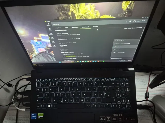 NOTEBOOK ACER NITRO V15, RTX 3050, 16 GB DE RAM , 512 GB DE ROM, PROCESSADOR I5 -13420H