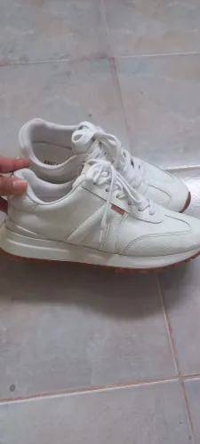 Tênis casual branco Anacapri n.37 sola tratorada