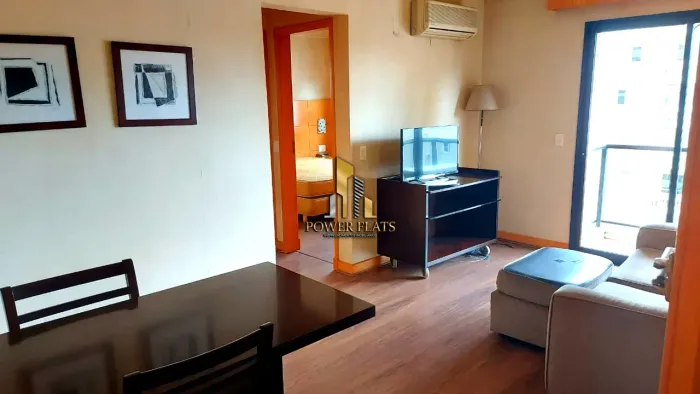 Flat mobiliado para locação em Moema | 46m² | 1 dormitório | 1 vaga | Alto padrão