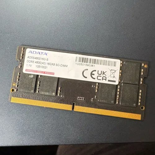 16GB RAM DDR5 (1x16) SODIMM 4800MHZ