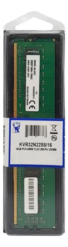 Memória 16gb Kingston, Ddr4, 3200mhz, Cl22 - Kvr32n22s8/16