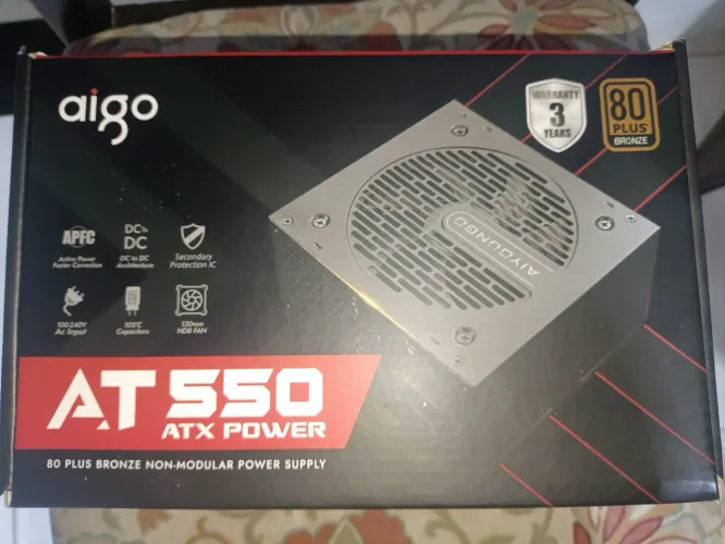 Fonte Aigo AT550 550W 80 Plus Bronze