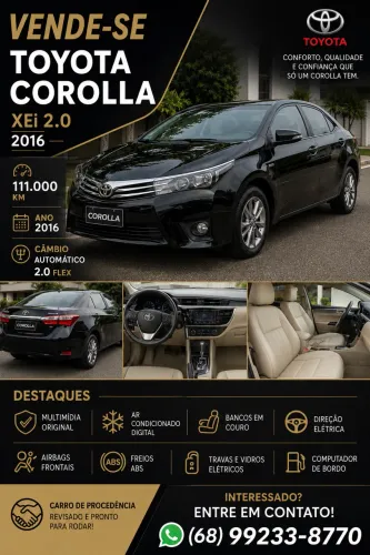 Toyota Corolla XEI 2.0 Flex 16V Aut. 2016