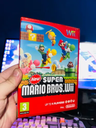 jogo original para nintendo wii - new super mario bros wii - europeu
