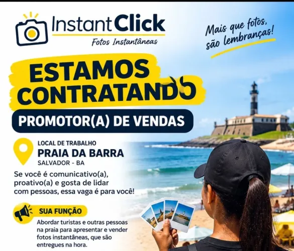 VAGA PARA PROMOTOR(A) DE VENDAS - PRAIA DA BARRA