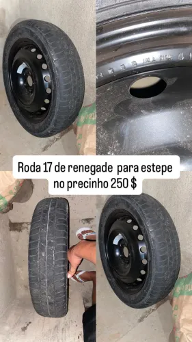 Roda aro 17 com pneu era do renegade vendendo barato pra sair rápido