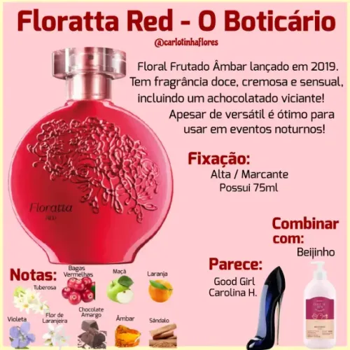 ?Oi gente perfumada! Mini resenha do Floratta Red do O Boticário. Fragrância sensual que 