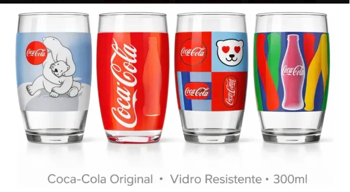 4 Copo Coca Cola Novos 
