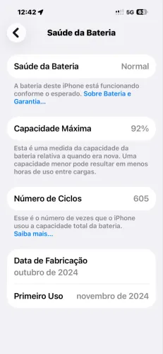 iPhone 16 pro Max 256 GB sem detalhes caixa e nf Rs 5.500,00