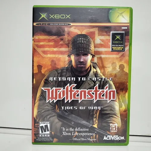 Return to Castle Wolfenstein Tides of War Xbox Clássico Original Mídia Física Completo CIB