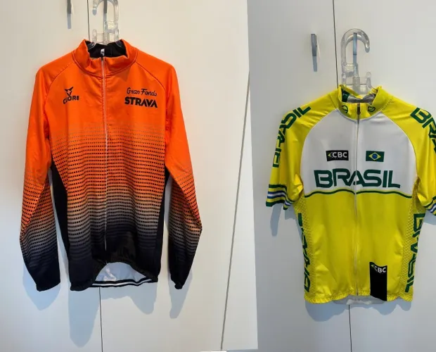 2 camisetas ciclismo Top ! Gran Fondo Strava Vapore Cuore e CBC