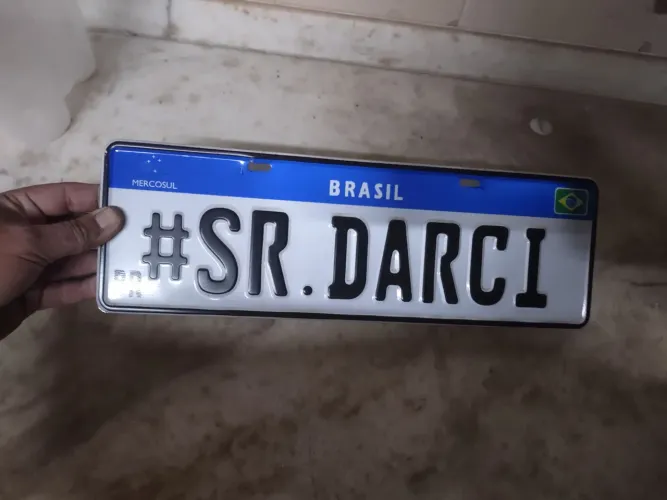 Placa Mercosul decorativa
