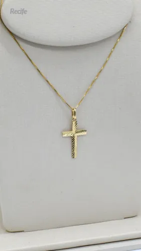 PINGENTE CRUZ OURO 18K 