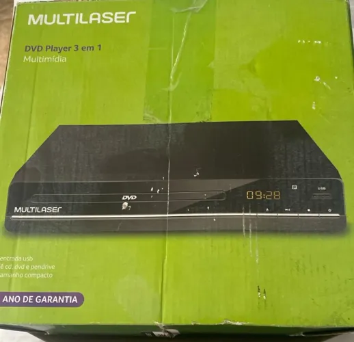 dvd player 3 em 1 multimídia usb multilaser preto - sp252