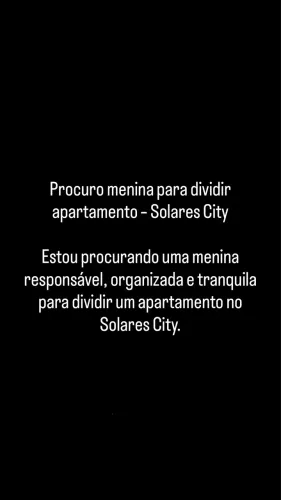 Procuro meninas para dividir aluguel
