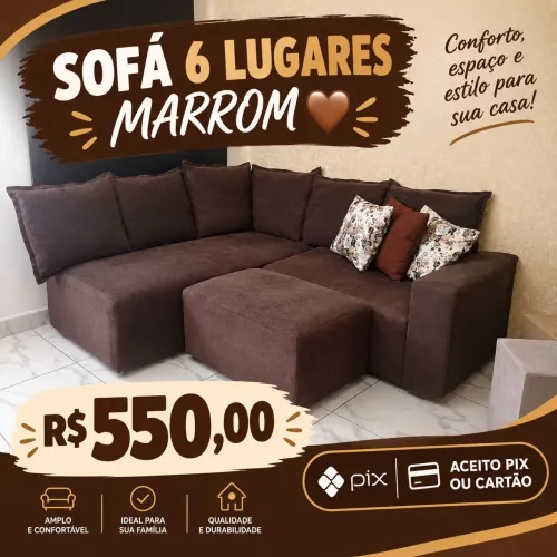 Sofá 6 lugares