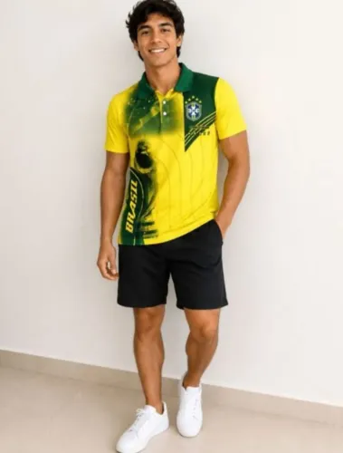 Camisa Polo Seleção Brasileira copa do mundo GG