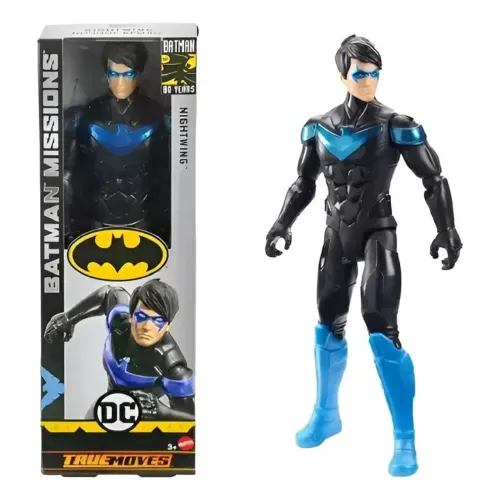 Boneco Batman Missions Nightwing Asa Noturna - Mattel 30 cm Novo e Lacrado de Fábrica 