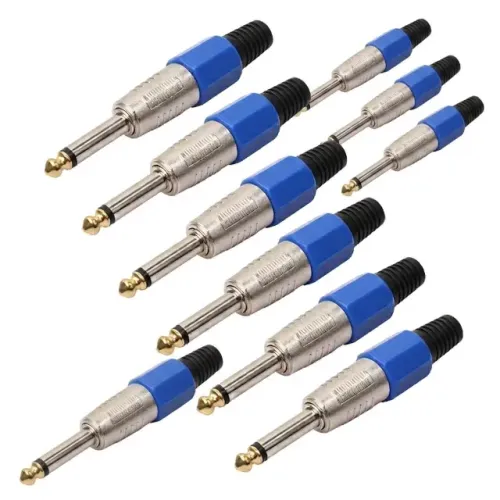 Kit 10 Conectores Plugues Adaptadores P10 Mono Macho