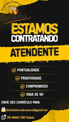 Vaga Atendente Distribuidora de B&B&das Bairro Alto