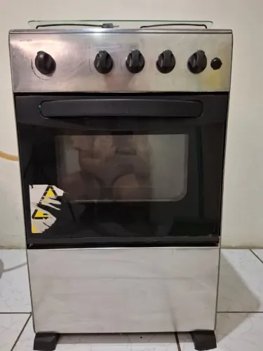 Fogão 4 bocas automático forno funcionando
