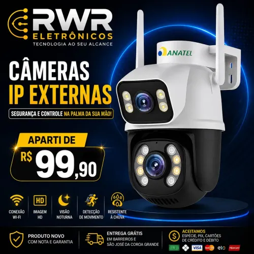 Câmeras de segurança IP 'Entrega grátis' (RWR SOM)