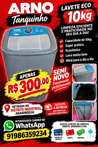 Tanquinho Arno 10kg whatsapp *35