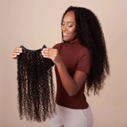 Cabelo Curly 80cm com Tic-Tac (100g) - Nunca usado